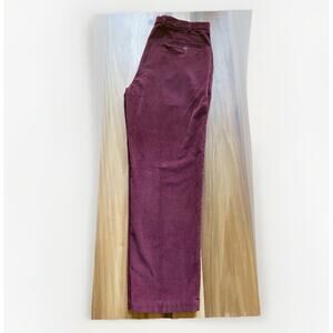 Brooks Brothers Corduroy Clark Pants Mens 38x32 Red Burgundy Cotton Straight Leg